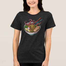 Monster Ramen - griezelige Schattigee Japanse stij Tri-Blend Shirt