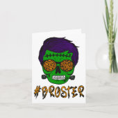 Monster schedel Broster Broer Halloween Matching F Kaart (Voorkant)