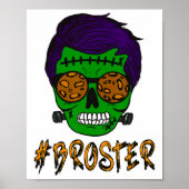 Monster schedel Broster Broer Halloween Matching F Poster (Voorkant)