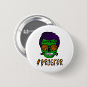 Monster schedel Broster Broer Halloween Matching F Ronde Button 5,7 Cm (Voorkant /achterkant)