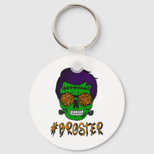 Monster schedel Broster Broer Halloween Matching F Sleutelhanger