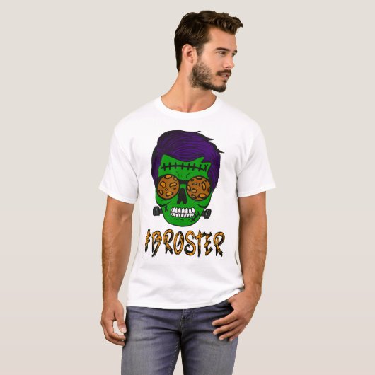 Monster schedel Broster Broer Halloween Matching F T-shirt (Voorkant volledig)