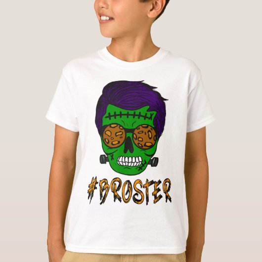 Monster schedel Broster Broer Halloween Matching F T-shirt (Voorkant)
