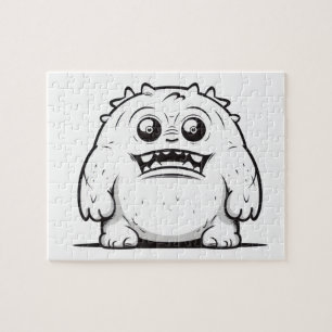Monster schets klein legpuzzel