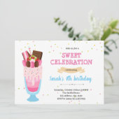 Monster shake milkshake-uitnodiging kaart (Staand voorkant)