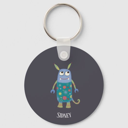 Monster Sidney Custom Name Sleutelhanger (Voorkant)