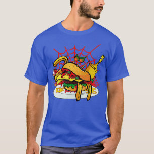Monster Spider Cheese Burger Food Cheese Burger T-shirt