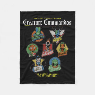 Monster Squad Badges Ontwerp Fleece Deken