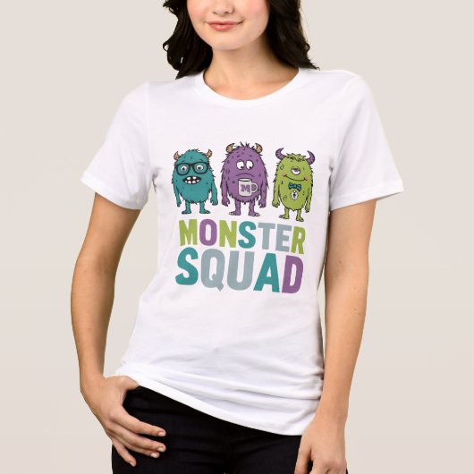 Monster Squad Funny Cute Halloween Femmes Tshirts (Recto)