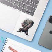 monster sticker (Laptop met iPhone)