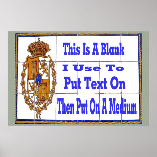 Monster Tegel Art Wall Poster (Voorkant)