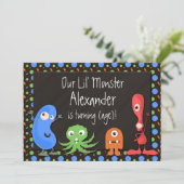 Monster Thème III Invitations de fête d'anniversai (Debout devant)