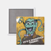 Monster Thing Magnet Magneet (Voorkant / Achterkant)