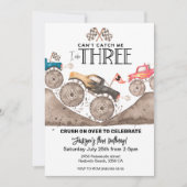 Monster Truck 3e anniversaire Invitation (Devant)