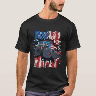 Monster Truck 4 juli Shirt boott Amerikaanse vlag