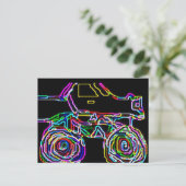 MONSTER TRUCK 4X4 BRIEFKAART (Staand voorkant)