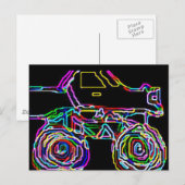 MONSTER TRUCK 4X4 BRIEFKAART (Voorkant / Achterkant)