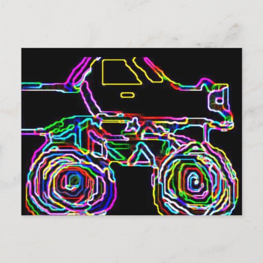 MONSTER TRUCK 4X4 BRIEFKAART (Voorkant)
