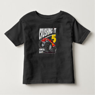 Monster Truck 5th Birthday Kinder Shirts