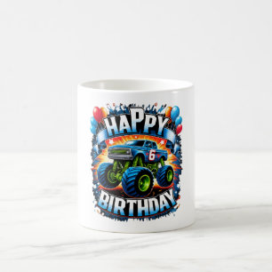Monster Truck 6e Verjaardag Ontwerp - Roar in 6 Koffiemok
