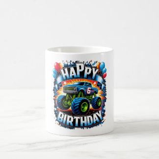 Monster Truck 6e Verjaardag Ontwerp - Roar in 6 Koffiemok