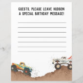 Monster Truck Anniversaire Fête Guest Feuilles (Devant)