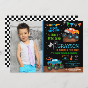 Monster Truck Anniversaire Fête Invitations pour g