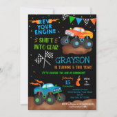 Monster Truck Anniversaire Fête Invitations pour g (Devant)