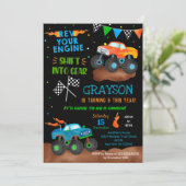 Monster Truck Anniversaire Fête Invitations pour g (Debout devant)