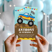 Monster Truck Anniversaire Invitation Enfants