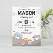 Monster Truck Anniversaire Invitation Voiture de c (Debout devant)