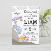 Monster Truck Anniversaire Invitation Voiture de c (Debout devant)