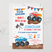 Monster Truck Anniversaire Invitations pour garçon (Devant)
