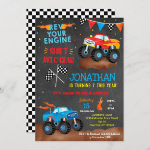 Monster Truck Anniversaire Invitations pour garçon