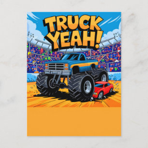 Monster Truck Auto voor Verjaardagsjongen, Peuters Feestdagenkaart