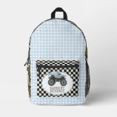Monster Truck Back Pack - Back to School Gear Bedrukte Rugzak (Voorkant)
