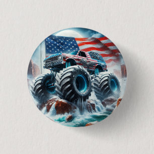 MONSTER TRUCK BADGE RONDE BUTTON 3,2 CM