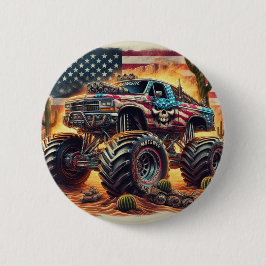 MONSTER TRUCK BADGE RONDE BUTTON 5,7 CM