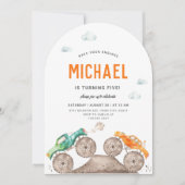 Monster Truck Bash Arc Shaped Invitation Kaart (Voorkant)