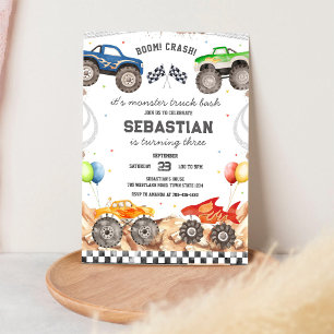 Monster Truck Bash Boom Smash Crash Jongens Verjaa Kaart