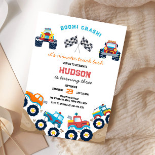 Monster Truck Bash Boom Smash Crash Jongens Verjaa Kaart