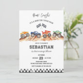 Monster Truck Bash Boom Smash Crash Jongens Verjaa Kaart (Staand voorkant)
