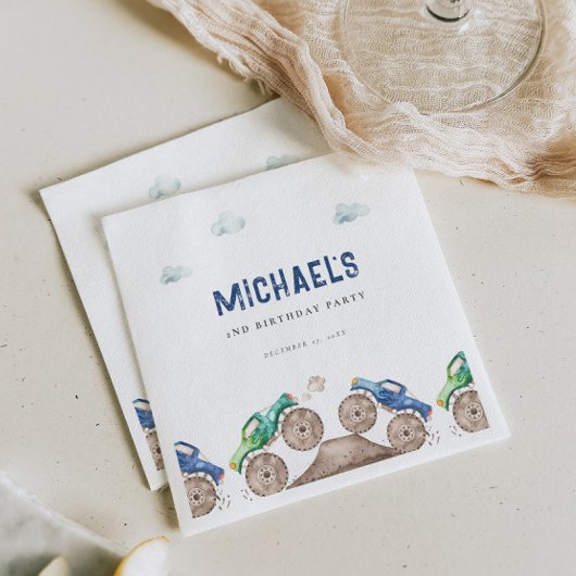 Monster Truck Bash Verjaardag Servet