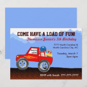 Monster Truck Birthday Invitations Kaart (Voorkant / Achterkant)