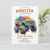 Monster Truck Birthday Kaart (Staand voorkant)