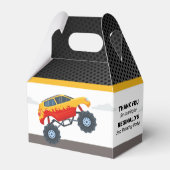 Monster Truck Birthday Party Favor Box Bedankdoosjes (Voorkant Zijde)