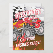 Monster Truck Birthday Party Invitation (Voorkant)