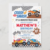 Monster Truck Birthday Party Invitation (Devant)