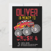 Monster Truck Birthday Party Kaart (Voorkant)