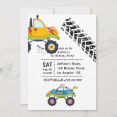 Monster Truck Birthday Party Kaart (Voorkant)